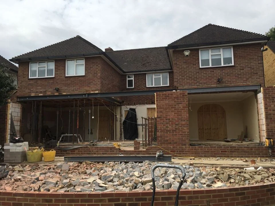 Scaffolding erected around a South London property