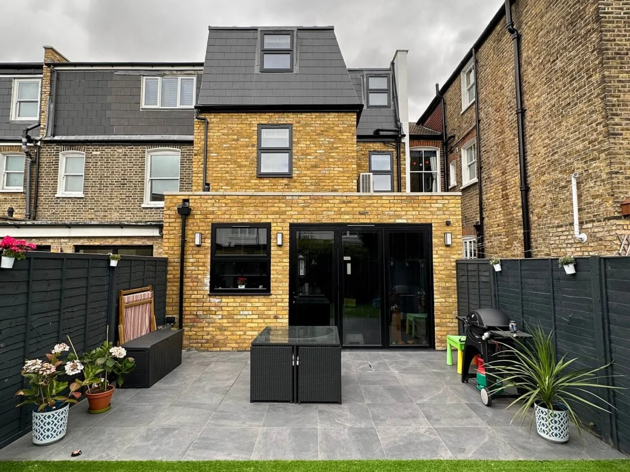 Completed double-storey extension across both floors