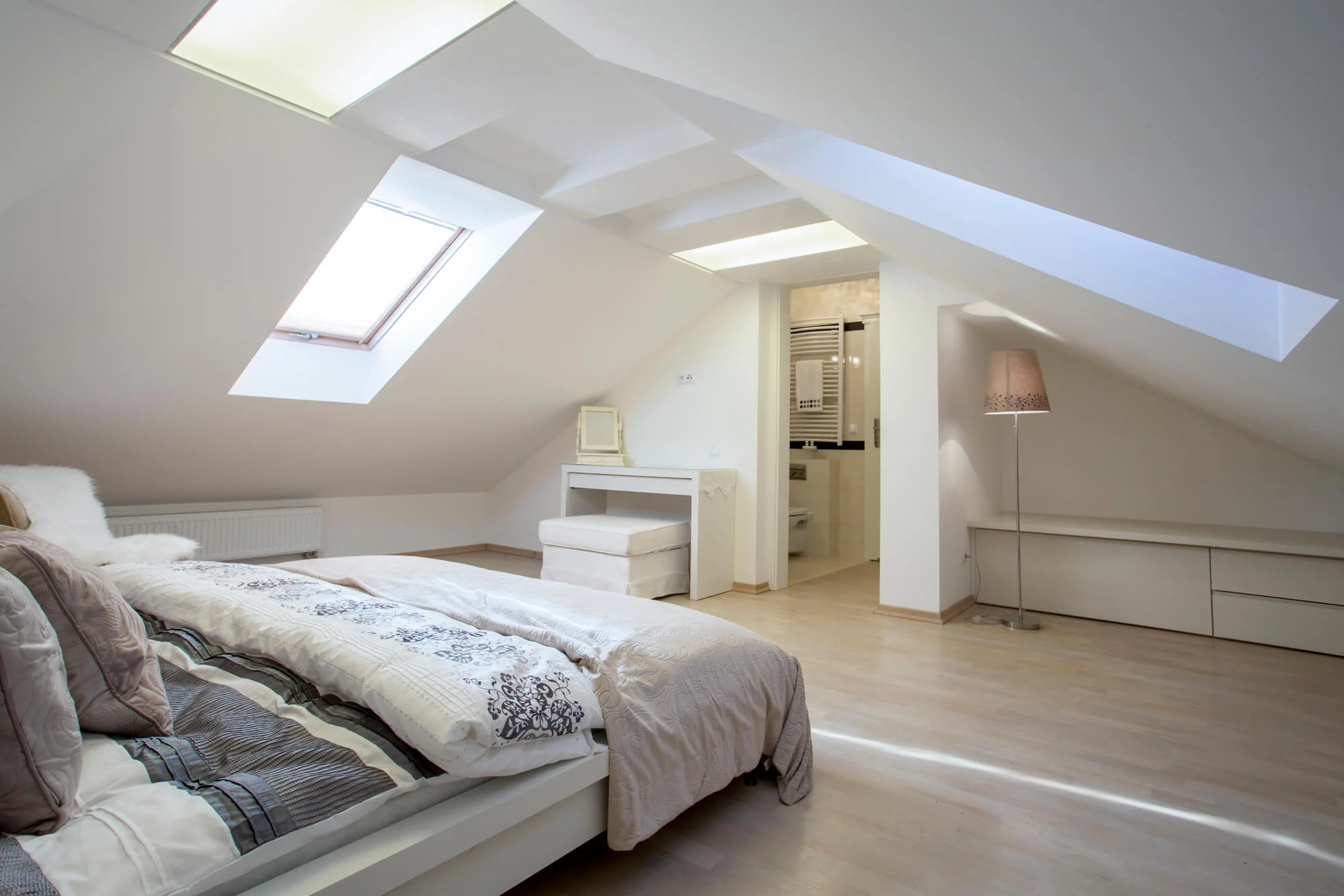 Large open loft room after conversion, full standing headroom